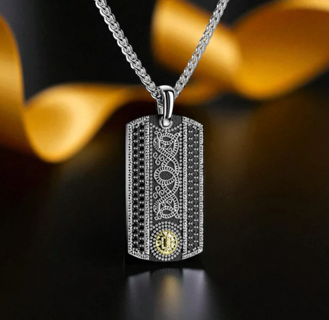 Celtic Warrior Tag with 18K Gold Bead