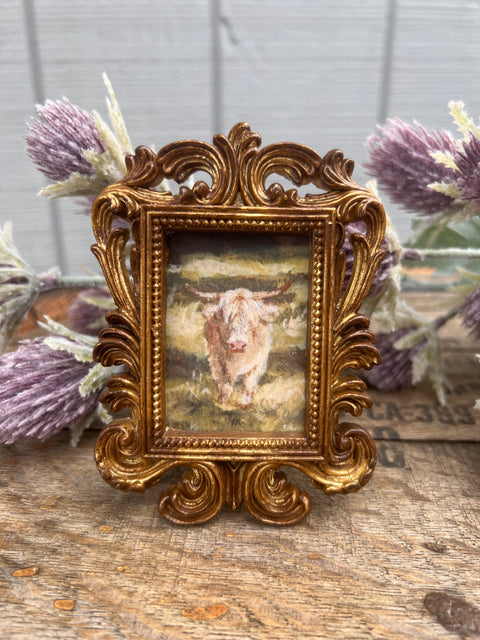 White Highland Cow II Wee Art