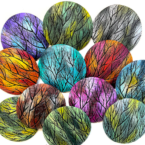 Hand Painted Willow Wrap Pin