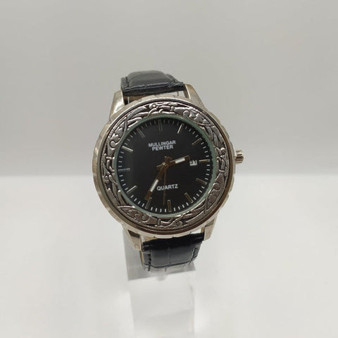 Men's Quartz Wristwatch with Pewter Case
