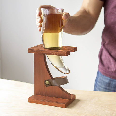 Horn-shaped Drinking Glass with Stand