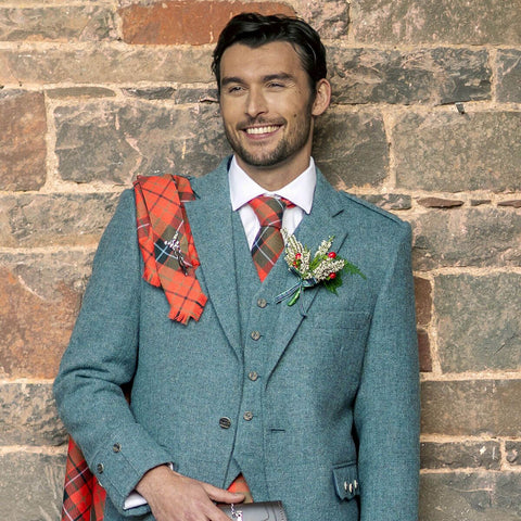 Lochcarron of Scotland Shetland Tweed Argyll Kilt Jacket