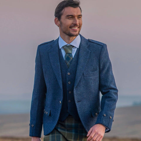 Lochcarron of Scotland Shetland Tweed Argyll Kilt Jacket