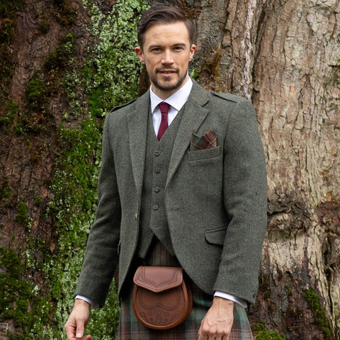 Lochcarron of Scotland Shetland Tweed Crail Kilt Jacket