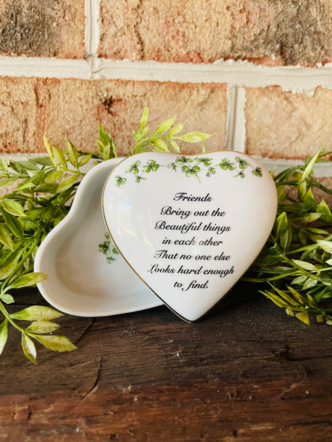 Ceramic Heart Keepsake Box